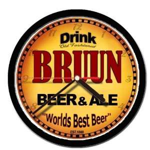  BRUUN beer and ale cerveza wall clock 