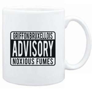  Mug White  Griffon Bruxellois ADVISORY NOXIOUS FUMEs 