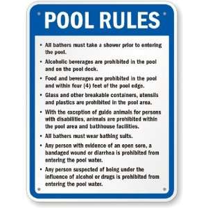  Delaware Pool Rules Sign Diamond Grade, 30 x 24 Office 