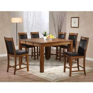   SET (1)GATHERING TABLE & (6) COUNTER STOOLS BY POWELL