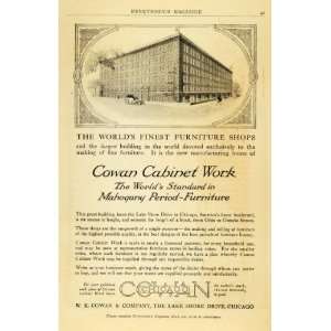 1909 Ad W. K. Cowan Cabinet Mahogany Period Furniture Lake Shore Drive 