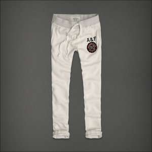 Abercrombie Fitch Men A&F Skinny White Sweatpants ( sweat pants )