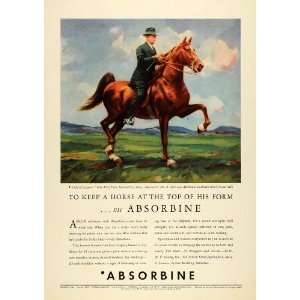  1931 Ad Absorbine Veterinarian Medicine Saddlebred Horses 