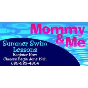  3x6 Vinyl Banner   Mommy And Me Swimming Lessons 