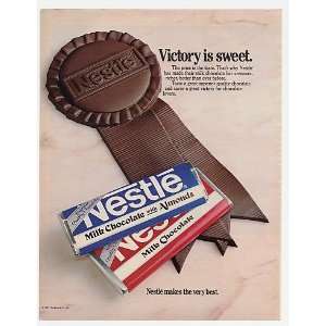   Nestle Chocolate Ribbon Victory Sweet Print Ad (6522)