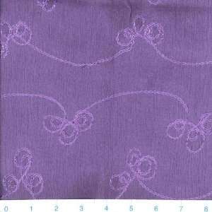  45 Wide Embroidered Crinkled Cotton Purple Fabric By The 