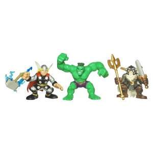  Marvel Super Hero Squad Movie Pack With Thor Hulk And Odin 