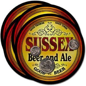  Sussex , NJ Beer & Ale Coasters   4pk 