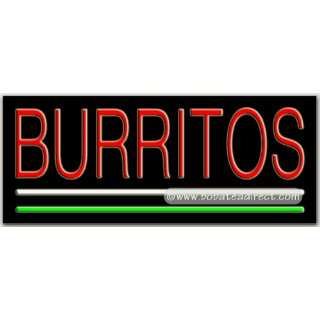  Burritos Neon Sign (13H x 32L x 3D) 