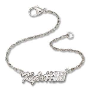  Kyle Busch Kyle #18 Sterling Silver Script Bracelet 