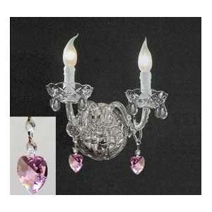  A46 HEARTS/2/386/PINK Chandelier Lighting Crystal 
