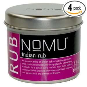 Nomu Indian Rub, 3.5 Ounce Cans (Pack of 4)  Grocery 