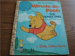 Disney WINNIE THE POOH Honey Tree Golden Book Late 60s  