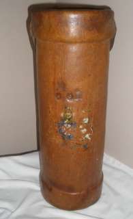 Antique English Leather powder/Ammunition Bucket 20x7  