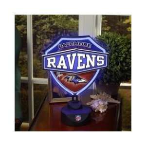  BALTIMORE RAVENS Team Logo NEON SHIELD TABLE LAMP (13.5 