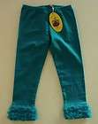Kaiya Eve Soft & Comfy Ruffled Fluff Teal Color Legging Pants Size 2 