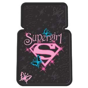 Supergirl Stars Style Universal Fit Molded Front Floor Mats   Set of 2
