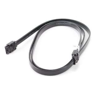   Super Fast SATA III 6 Gbit/s Flat Cable with Latch, Black Computers
