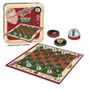  USAopoly A Christmas Story Checkers / Tic Tac Toe Toys 