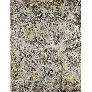 Jackson Pollock 23W by 30H  Number 9, 1949 CANVAS Edge #1 3/4 