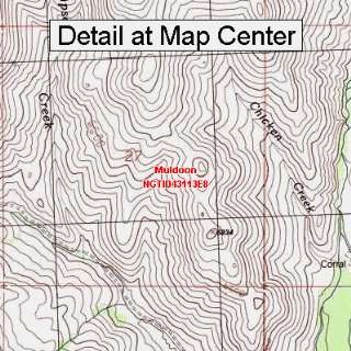  USGS Topographic Quadrangle Map   Muldoon, Idaho (Folded 