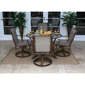  Chub Cay Patio 5 Piece Table and Rocking Chair Set Patio 