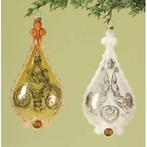 Set of 4 6.5 Neoclassical Ornaments 2asst 