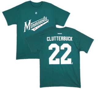 Minnesota Wild Cal Clutterbuck Green Name and Number T Shirt  
