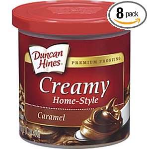 Duncan Hines Creamy Home Style Caramel Frosting, 16 Ounce (Pack of 8 
