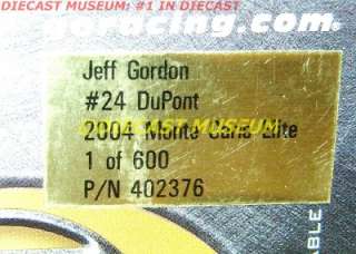 JEFF GORDON DUPONT #24 132 ELITE RCCA DIECAST RARE  