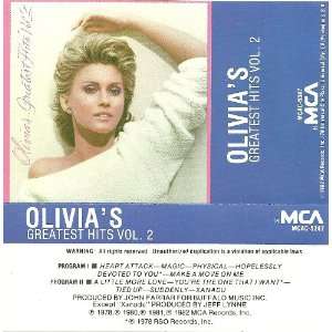   Greatest Hits Vol. 2 By Olivia Newton John (Cassette) 