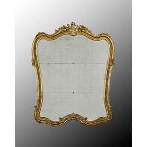  Naples Wood Frame Eglomise Bevel Mirror In Antique Gold Leaf 