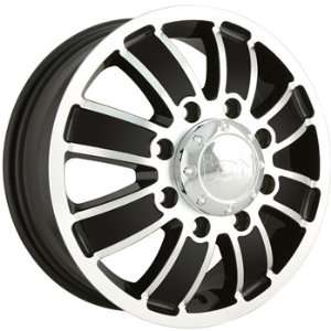 Alloy Ion Style 166 17x6.5 Black Wheel / Rim 8x210 with a 134mm Offset 
