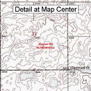  USGS Topographic Quadrangle Map   Noonan SW, North Dakota 