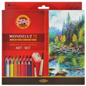  Koh i noor Mondeluz Aquarell Drawing Set. 72 Colored 