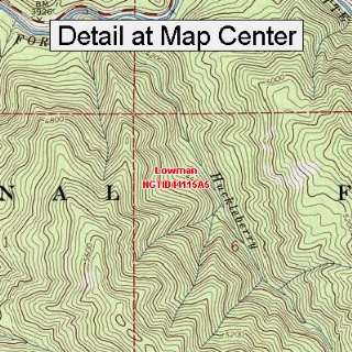  USGS Topographic Quadrangle Map   Lowman, Idaho (Folded 