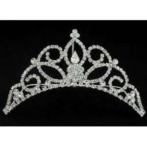    New Bridal Flower Girl Prom Party Crystal Tiara Comb 66 Beauty