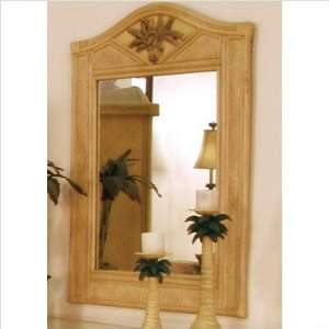 Hospitality Rattan 401 5303 NAT Cancun Palm Mirror in Natural Finish 