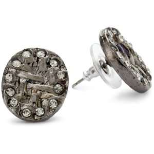  Paige Novick Mauritius Gunmetal Stud Earrings Jewelry