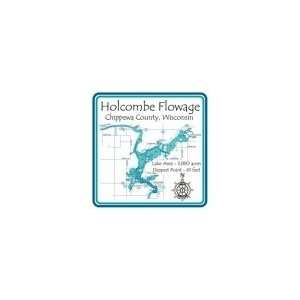  Holcombe Flowage 4.25 Square Absorbent Coaster Kitchen 