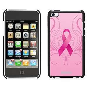  Pink Ribbon Swirl on iPod Touch 4 Gumdrop Air Shell Case 