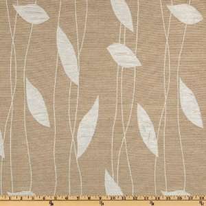  53 Wide Struttura Jacquard Leaves Light Coffee Fabric By 