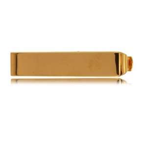  Mens Tie Clip Basic Gold Metal Bar Tie Clasp GEMaffair 