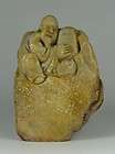 Chinese old shoushan stone carved immortal elder figure