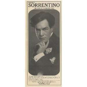  1923 Tenor Umberto Sorrentino Photo Booking Print Ad 
