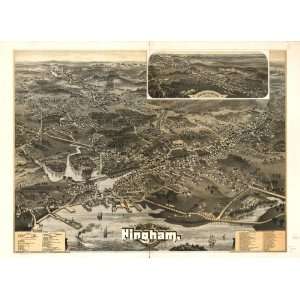  1885 map of Hingham, Massachusetts