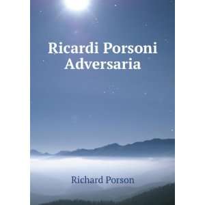  Ricardi Porsoni Adversaria Richard Porson Books