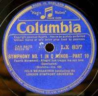 FELIX WEINGARTNER Columbia LX 833/7 Symphony Op. 68 78 RPM 5 Record 
