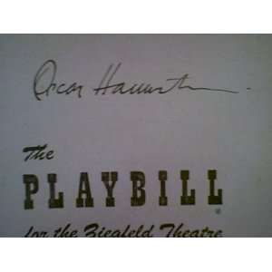 Hammerstein, Oscar 1951 Playbill Music In The Air Signed Autographed 