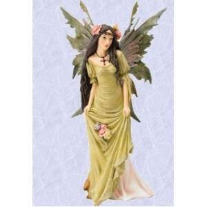  medieval fairy with gothic cross sculpture statue new 